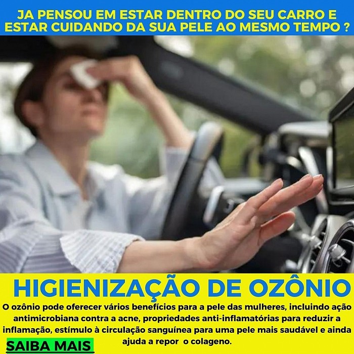Oxi-sanitização Higienização com Ozonio no Ar Condicionado Automotivo