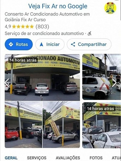 Veja +950 Avaliações 5 Estrelas no Google  Fix Ar Consertos, Serviços, Reparos e Manutenções em Ar  Condicionado Automotivo em Goiânia